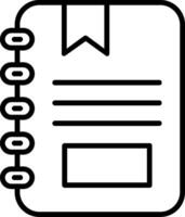 Notebook Line Icon vector