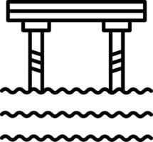 Bridge Line Icon vector