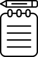 Notepad Line Icon vector