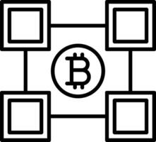 Blockchain Blockchain Line Icon vector