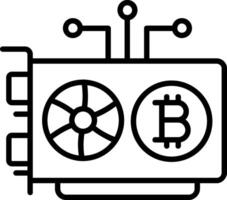 Mining Rig Line Icon vector