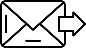 icono de línea de correo electrónico vector