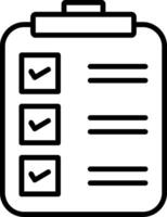 Check List Line Icon vector