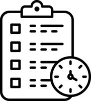 Checklist Line Icon vector