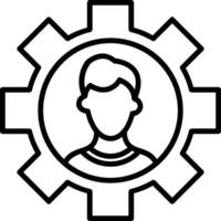 Coal Mining Line Icon vector