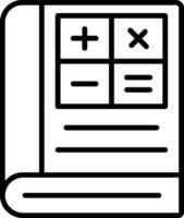 icono de línea de matemáticas vector