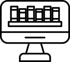 Online Library Line Icon vector