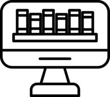 Online Library Line Icon vector