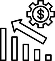 Wind Turbine Line Icon vector