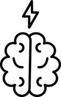 Brain Line Icon vector