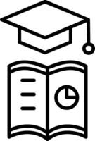 Learning Analytics Line Icon vector