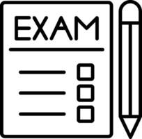 Exams Line Icon vector