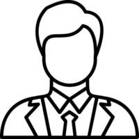 Business Man Line Icon vector