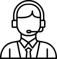 Customer Service Line Icon vector