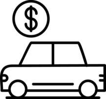 Auto Loan Line Icon vector