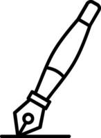 Ink Pen Line Icon vector