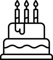 Cake Line Icon vector