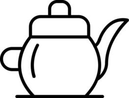 Tea Pot Line Icon vector