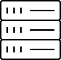 Database Line Icon vector