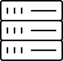 Database Line Icon vector