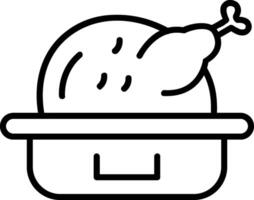 Roast Line Icon vector