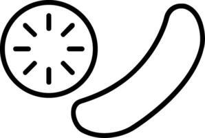 Cucumber Line Icon vector