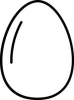 Egg Line Icon vector