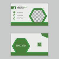 Luxury and elegant business card design with image minimalist print template vector