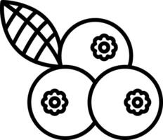 Blueberries Line Icon vector