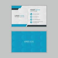 Minimalist business card or visiting card design template with elegant shape, color and pattern background vector