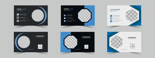 Modern Professional business card bundle or visiting card design template vector