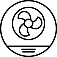 icono de línea de energía nuclear vector