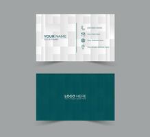 Modern Professional business card or visiting card design template with pattern background vector