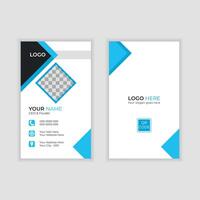 modern professional minimalist vertical business card or visiting card design template vector