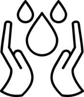 Water Saving Line Icon vector