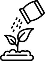 Fertilize The Plants Line Icon vector