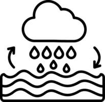 Water Cycle Line Icon vector
