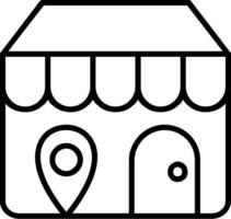 Store Locator Line Icon vector