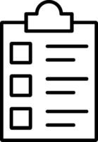 Survey List Line Icon vector