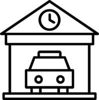 Garage Line Icon vector