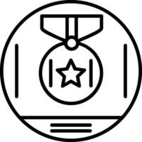 Medal Award Line Icon vector