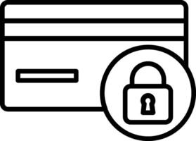 Secure Payment Line Icon vector