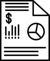 Financial Data Line Icon vector