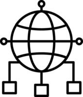 Global Connections Line Icon vector