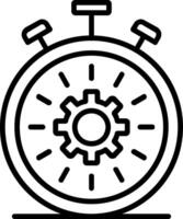 Fast Processing Line Icon vector