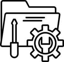 Tech Services Line Icon vector