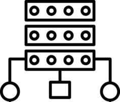 Data Structure Line Icon vector