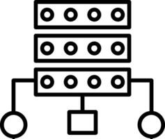 Data Structure Line Icon vector