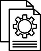 File Management Line Icon vector