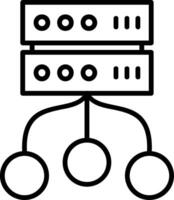 Data Storage Line Icon vector